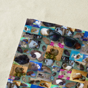 Fotocollage van cavia's, keukenhanddoek strandlaken