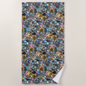 Fotocollage van cavia's, keukenhanddoek strandlaken (Voorkant)