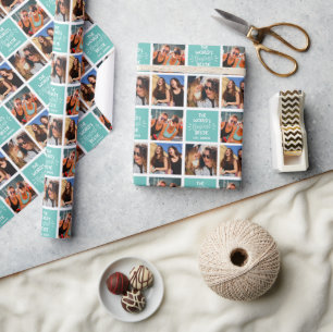 Fotocollage van de Beste Vriendin ter Wereld Cadeaupapier