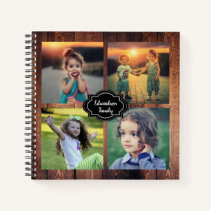 Fotocollage van de familie Rustin barn Notitieboek