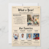 fotocollage van de kerstkrant feestdagenkaart (Achterkant)