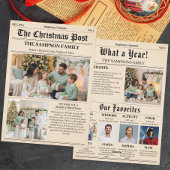 fotocollage van de kerstkrant feestdagenkaart