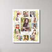 Fotocollage van de middelbare school Afstuderen |  Canvas Afdruk (Voorkant)