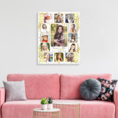 Fotocollage van de middelbare school Afstuderen |  Canvas Afdruk (Insitu (Woonkamer))