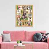 Fotocollage van de middelbare school Afstuderen |  Canvas Afdruk (Insitu (Woonkamer))