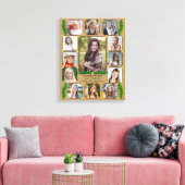 Fotocollage van de middelbare school Afstuderen | Canvas Afdruk (Insitu (Woonkamer))