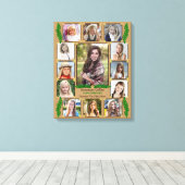 Fotocollage van de middelbare school Afstuderen | Canvas Afdruk (Insitu (Houten vloer))