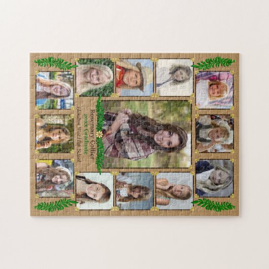 Fotocollage van de middelbare school Afstuderen |  Legpuzzel (Horizontaal)