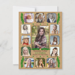 Fotocollage van de middelbare school Afstuderen |  Magnetische Uitnodiging