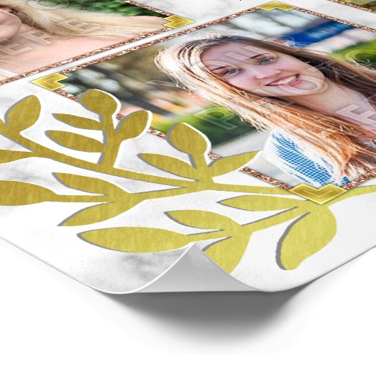 Fotocollage van de middelbare school Afstuderen |  Poster (Hoek)