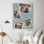 Fotocollage van de moderne scriptfamilie imitatie canvas print<br><div class="desc">Modern Script Family 4 Fotocollage Faux Canvas Print. Klik op de knop Bewerken/personaliseren om dit ontwerp aan te passen met uw foto's en kleurvoorkeuren.</div>