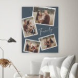 Fotocollage van de moderne scriptfamilie imitatie canvas print<br><div class="desc">Modern Script Family 4 Fotocollage Faux Canvas Print. Klik op de knop Bewerken/personaliseren om dit ontwerp aan te passen met uw foto's en kleurvoorkeuren.</div>