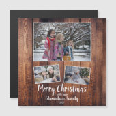 Fotocollage van de roestrijke familie Merry Kerstm (Voorkant / Achterkant)