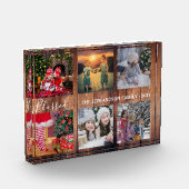 Fotocollage van de rotsachtige houtfamilie, gezege fotoblokken (Links)