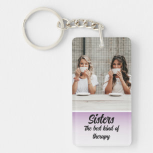 Fotocollage van de zusters. De beste vorm van ther Sleutelhanger