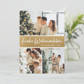 Fotocollage van Frohe Weihnachten Feestdagenkaart (Staand voorkant)