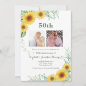 Fotocollage van het 50e Jubileum van het huwelijk Feestdagenkaart (Voorkant)