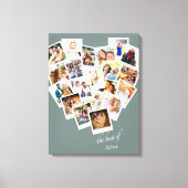 Fotocollage van het hart Het beste van | Aangepast Canvas Afdruk (Voorkant)
