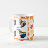 Fotocollage van kalkoenen op maat voor Thanksgivin Koffiemok (Voorkant links)