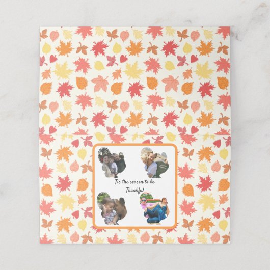 Fotocollage van kalkoenen op maat voor Thanksgivin Plaatskaartje (Buitenkant ongevouwen)