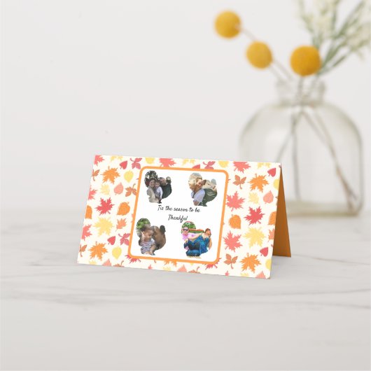 Fotocollage van kalkoenen op maat voor Thanksgivin Plaatskaartje (Voorkant)