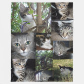 Fotocollage van katten en kitten, fleece deken (Voorkant)