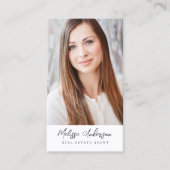Fotocollage van makelaar in onroerend goed visitekaartje (Voorkant)