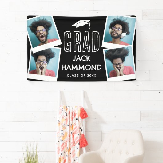 Fotocollage van modern geheugen Afstuderen Spandoek (Insitu)
