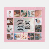 Fotocollage van roze oma Fleece Blanket (Voorkant (Horizontaal))