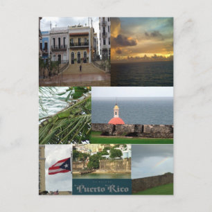 Fotocollage van San Juan, Puerto Rico Briefkaart