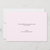 Fotocollage van Soft Pink Grey Custom Bedankkaart (Achterkant)