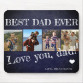 Fotocollage van vaders Dag beste vader ooit aangep Muismat (Voorkant)