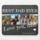 Fotocollage van vaders Dag beste vader ooit aangep Muismat (Voorkant)