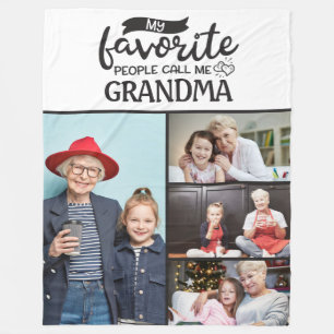 Fotocollage van vier families - Mijn favoriete men Fleece Deken