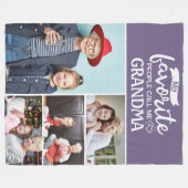 Fotocollage van vier families - Mijn favoriete men Fleece Deken (Voorkant (Horizontaal))