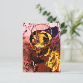 Fotocollage van wijndruivenbladeren briefkaart (Staand voorkant)