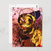 Fotocollage van wijndruivenbladeren briefkaart (Voorkant / Achterkant)