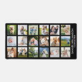 Fotocollage Veel Afbeeldingen Aangepaste tekst Zwa Bureaumat (Voorkant)