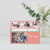 Fotocollage verblijf thuis familie liefdesbericht briefkaart (Staand voorkant)