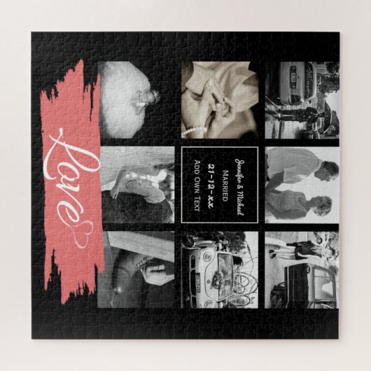 FOTOCOLLAGE Vernieuwing van Huwelijksgeloften Jubi Legpuzzel (Horizontaal)