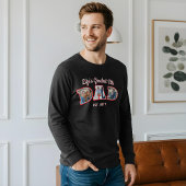 Fotocollage Vetgedrukte Dad Letters Vaderdag Gift Tri-Blend Shirt