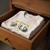 Fotocollage Vetgedrukte Dad Letters Vaderdag Gift Tri-Blend Shirt