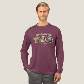 Fotocollage Vetgedrukte Dad Letters Vaderdag Gift Tri-Blend Shirt (Voorkant)