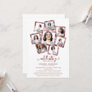 Fotocollage Viering van het Leven Begrafenis Kaart