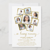 Fotocollage Viering van het Leven Begrafenis Kaart (Voorkant)