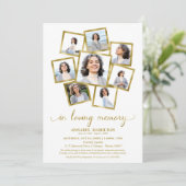 Fotocollage Viering van het Leven Begrafenis Kaart (Staand voorkant)