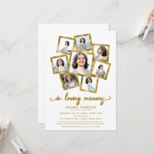 Fotocollage Viering van het Leven Begrafenis Kaart