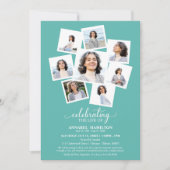 Fotocollage Viering van het leven Memorial Service Kaart (Voorkant)