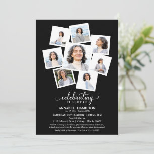 Fotocollage Viering van het leven Memorial Service Kaart
