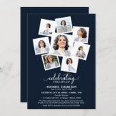 Fotocollage Viering van het leven Memorial Service Kaart (Voorkant / Achterkant)